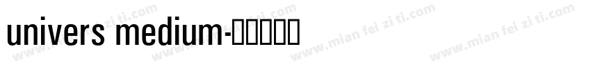 univers medium字体转换